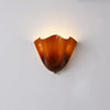 modern amber seashell glass coastal wall light