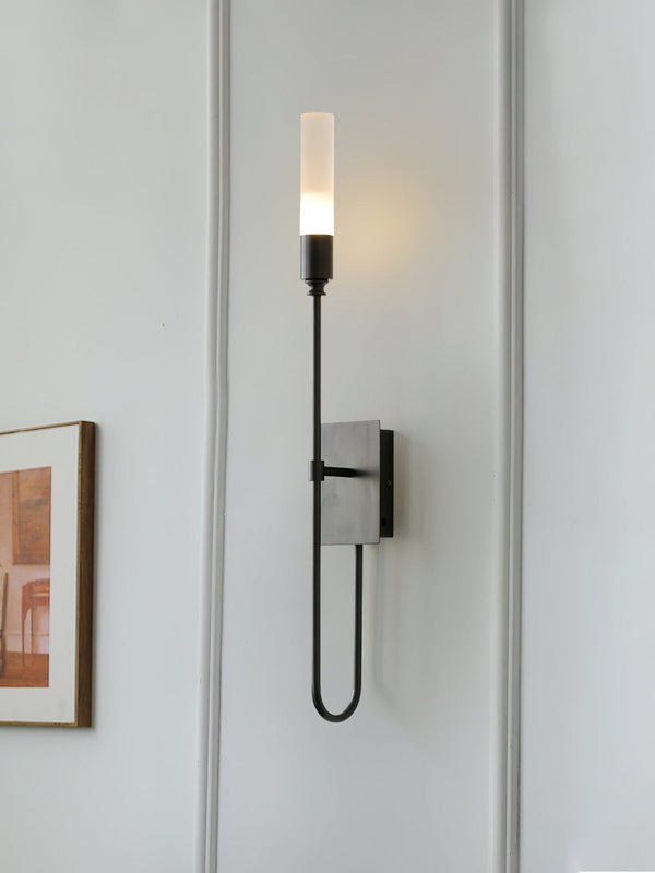 modern antique copper arrow acrylic wall sconce