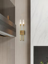 modern antique copper arrow acrylic wall sconce