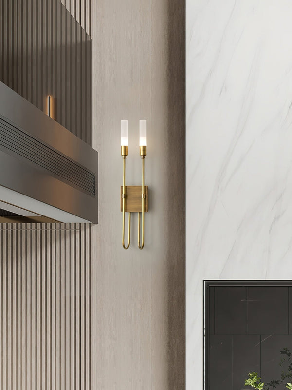 modern antique copper arrow acrylic wall sconce