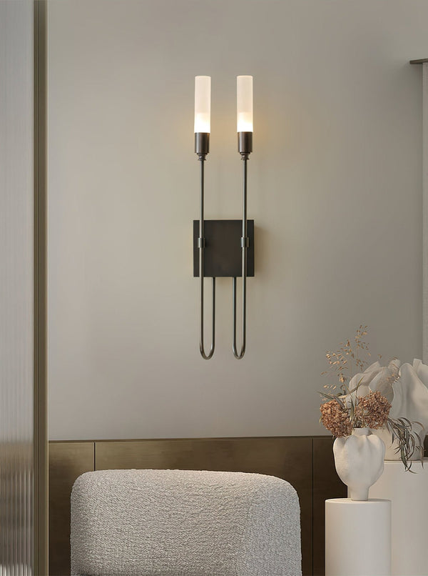 modern antique copper arrow acrylic wall sconce