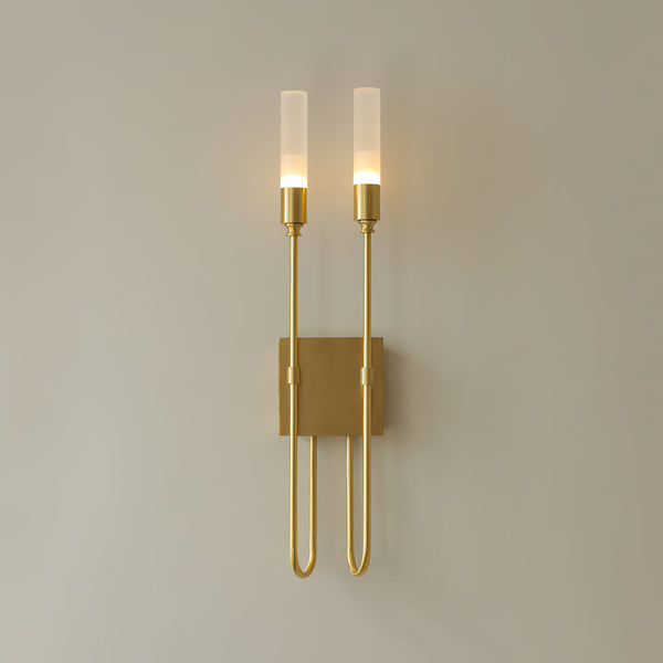 modern antique copper arrow acrylic wall sconce