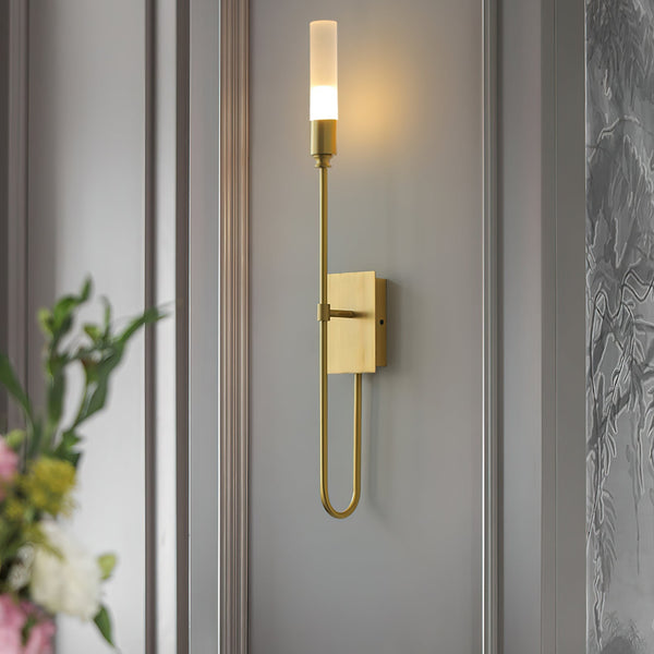 modern antique copper arrow acrylic wall sconce