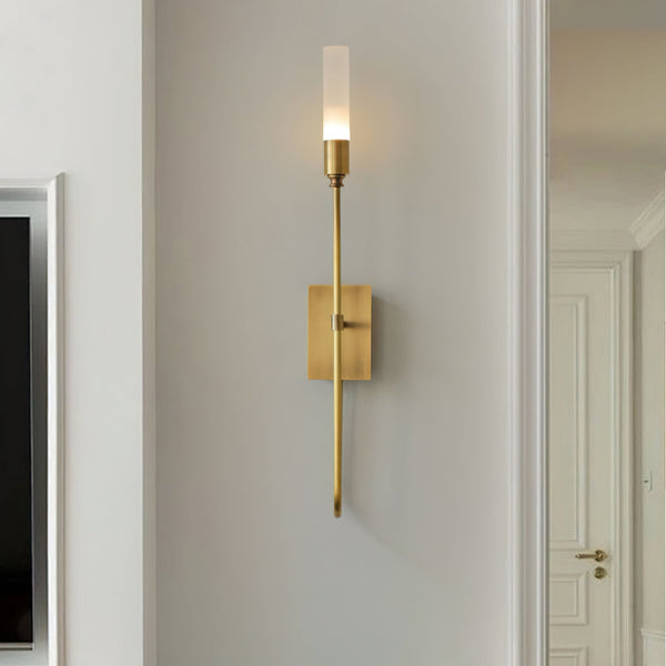 modern antique copper arrow acrylic wall sconce