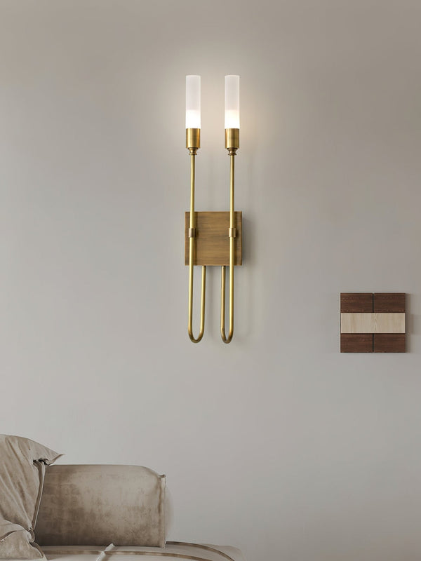 modern antique copper arrow acrylic wall sconce