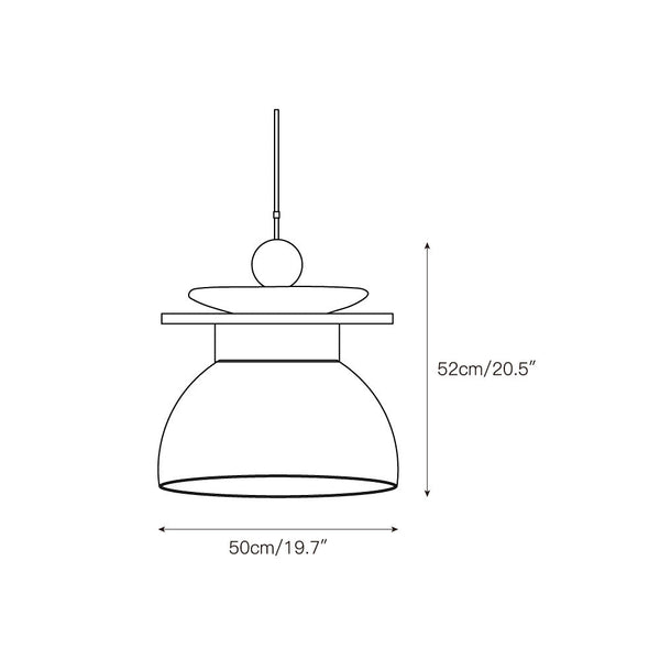 modern art glass pendant lamp