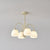 modern beige glass scalloped chandelier