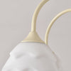 modern beige glass scalloped chandelier
