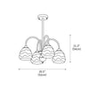 modern beige glass scalloped chandelier