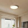 modern beige travertine acrylic flush mount ceiling light