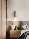 modern beige travertine column led wall lamp
