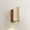 modern beige travertine column led wall lamp
