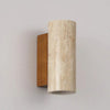 modern beige travertine column led wall lamp