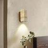 modern beige travertine column led wall lamp