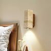 modern beige travertine column led wall lamp