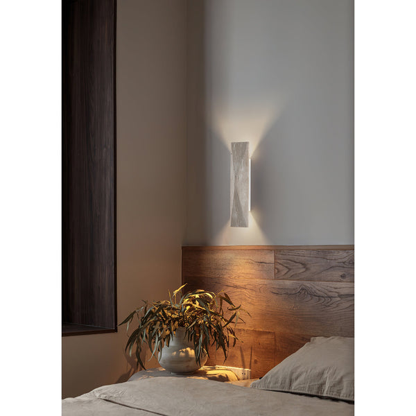 modern beige travertine column wall lamp 2