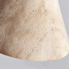 modern beige travertine conical pendant light
