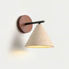 modern beige travertine conical wall lamp