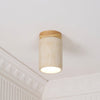 modern beige travertine cylinder ceiling light