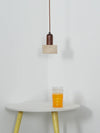 modern beige travertine cylinder pendant light