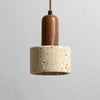 modern beige travertine cylinder pendant light