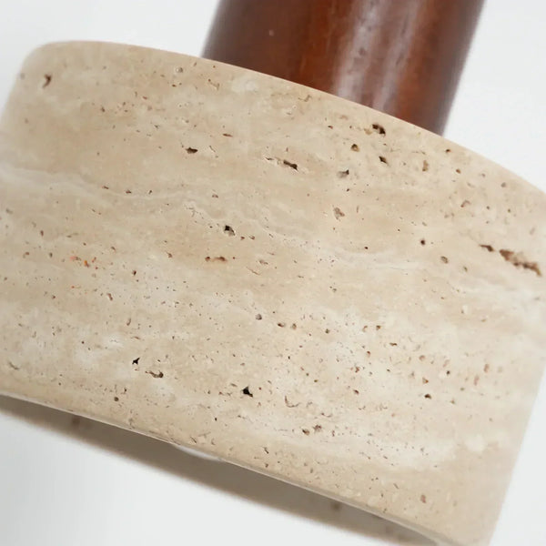 modern beige travertine cylinder pendant light