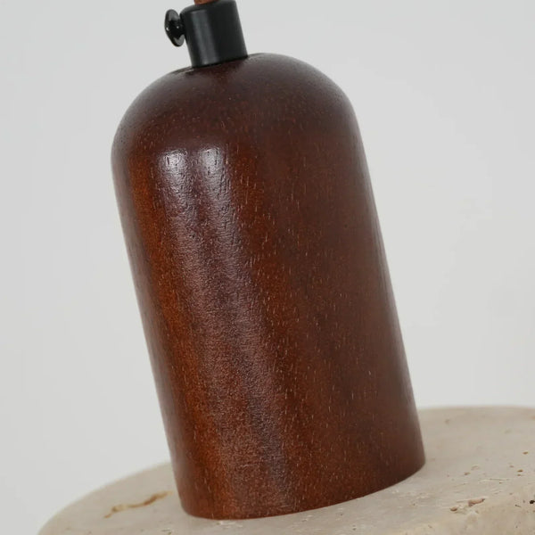 modern beige travertine cylinder pendant light