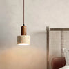 modern beige travertine cylinder pendant light