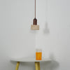 modern beige travertine cylinder pendant light