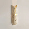 modern beige travertine cylindrical wall lamp