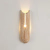 modern beige travertine cylindrical wall lamp
