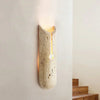 modern beige travertine cylindrical wall lamp