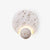 modern beige travertine disc led wall sconce