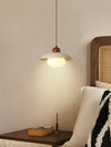modern beige travertine disc pendant lamp 2