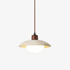 modern beige travertine disc pendant lamp 2