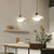 modern beige travertine disc pendant lamp 2