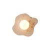 modern beige travertine glass blob wall lamp