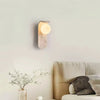 modern beige travertine glass globe wall lamp 5