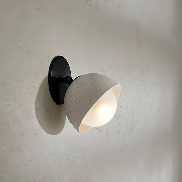 modern beige travertine glass wall sconce 6