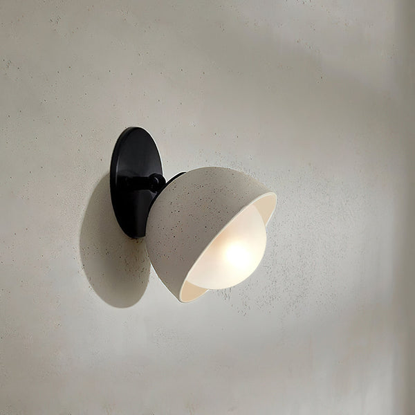 modern beige travertine glass wall sconce 6