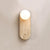 modern beige travertine glass wall sconce