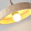 modern beige travertine gold metal pendant lamp