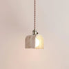 modern beige travertine gold metal pendant lamp