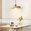 modern beige travertine gold metal pendant lamp