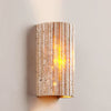 modern beige travertine half cylinder wall lamp