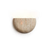 modern beige travertine half moon wall lamp