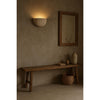 modern beige travertine half moon wall lamp