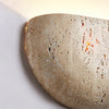 modern beige travertine half moon wall lamp