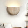 modern beige travertine half moon wall lamp