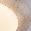 modern beige travertine halo led ceiling light